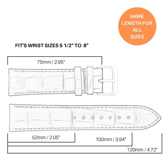 Brown Genuine Leather Replacement Watch Band - Quick Release- various sizes - Picture 5 of 5